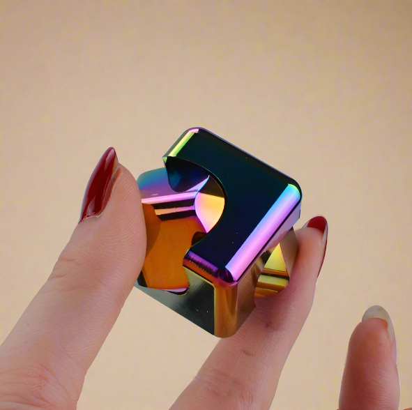 Cube Fidget Spinner in use